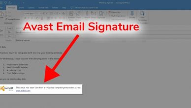 disable avast email signature